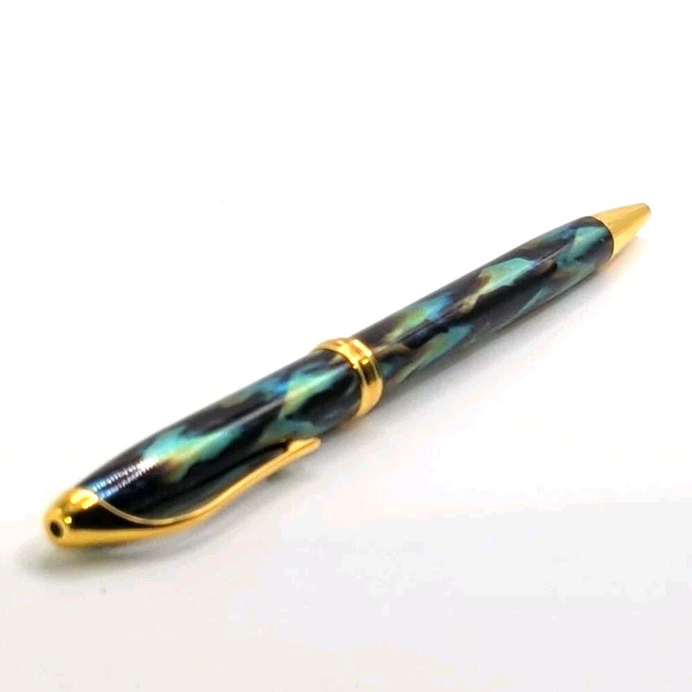 Vintage Cross Pinnacle Peacock Blue Ballpoint Pen